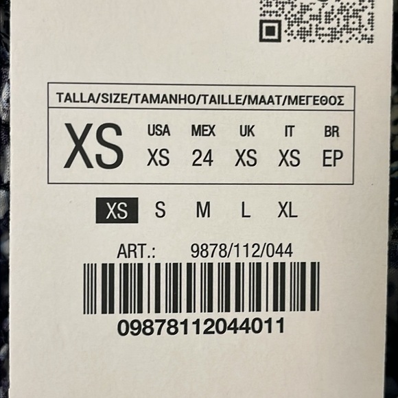 Zara Women’s Blue Floral Printed Smocked Off The Shoulder Maxi Dress Sz XS - Picture 11 of 13